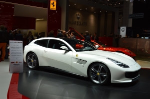 Ferrari GTC4Lusso side and front white