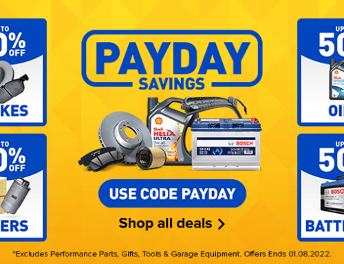 EURO CAR PARTS UP TO 50% OFF PAYDAY SAVINGS.