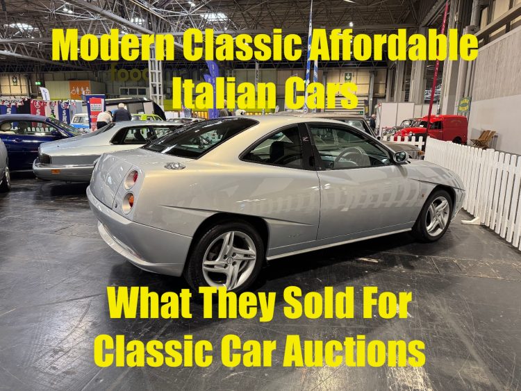 Affordable Modern Classic Italian Cars Sold at the Classic Car Auctions Practical Classics Classic Car and Restoration Show 2026. Used car auction watch.